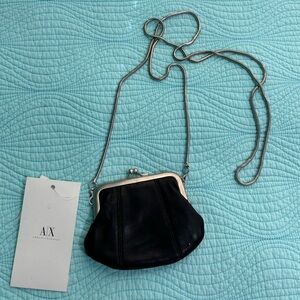 Armani Exchange mini leather crossbody